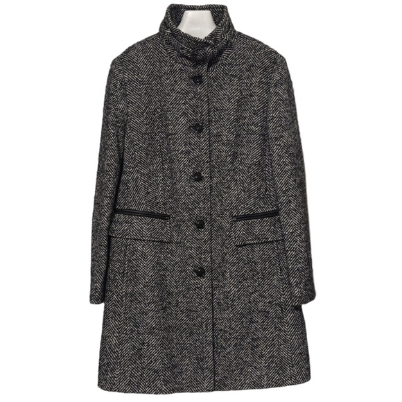 BASLER | Wool Mohair Alpaca Button Down Herringbone Jacket Coat - Picture 1 of 14